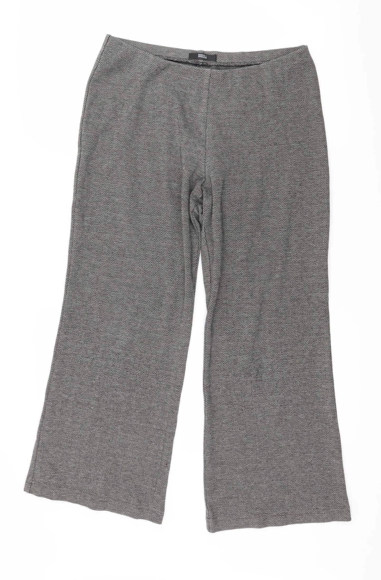 Womens UK Size 32 Marks and Spencer Regular Fit  Brown Trousers