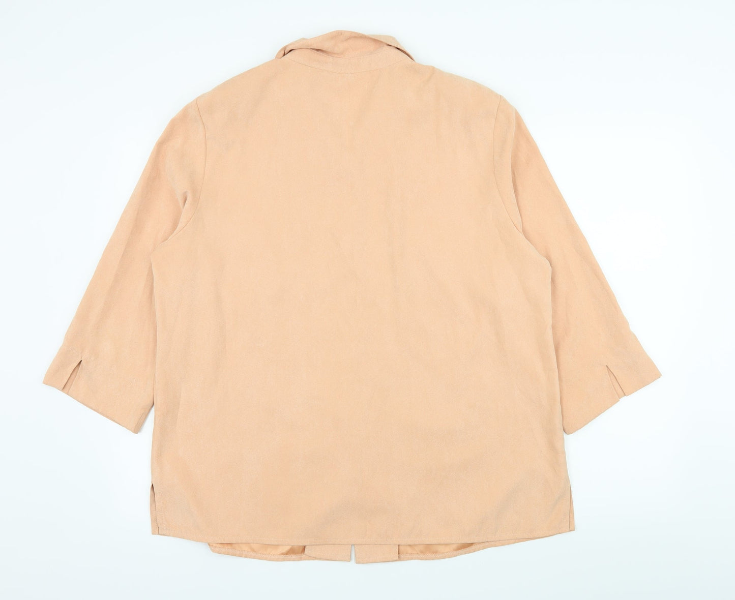 Womens UK Size 18 Preworn Orange Basic Button-Up