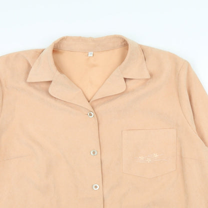 Womens UK Size 18 Preworn Orange Basic Button-Up