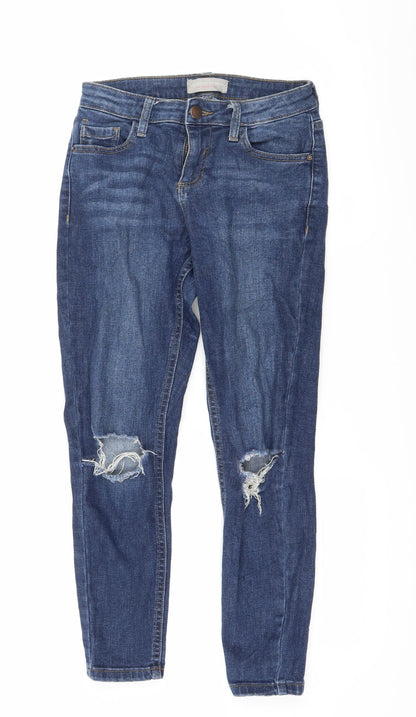 Dorothy Perkins Womens Black  Denim Skinny Jeans Size 6 L26 in