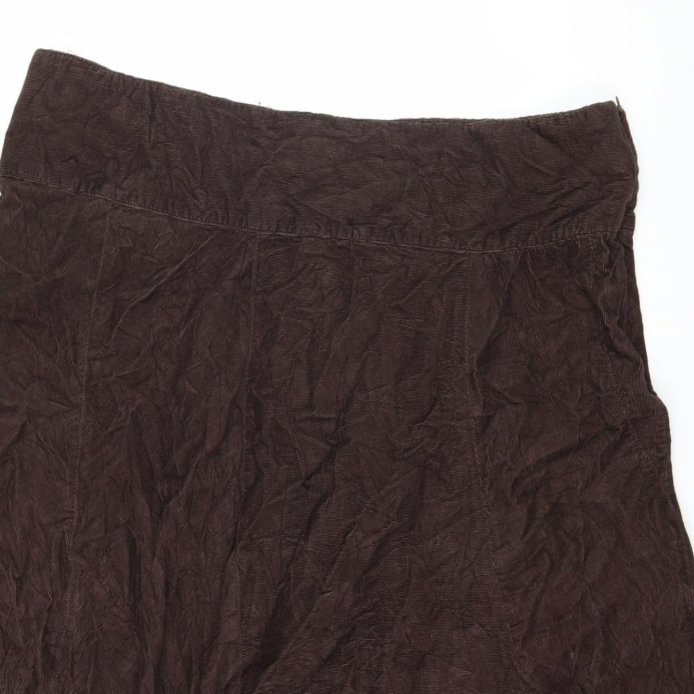 Womens UK Size 42 Preworn Flare Corduroy Skirt