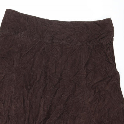 Womens UK Size 42 Preworn Flare Corduroy Skirt
