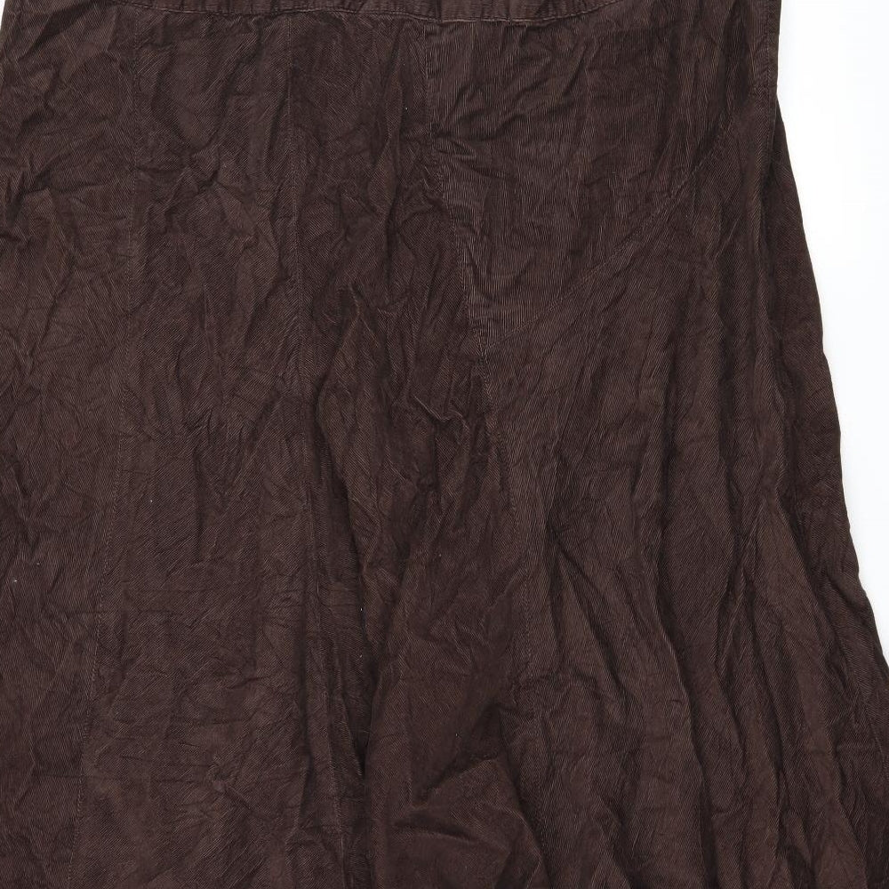 Womens UK Size 42 Preworn Flare Corduroy Skirt