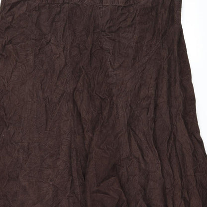 Womens UK Size 42 Preworn Flare Corduroy Skirt