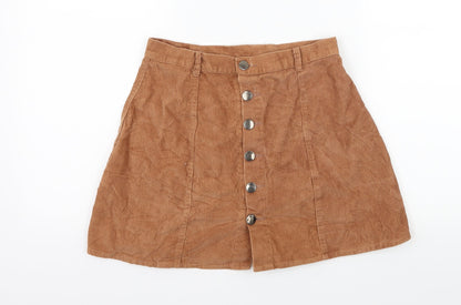 Womens UK Size S Preworn Mini Corduroy Skirt