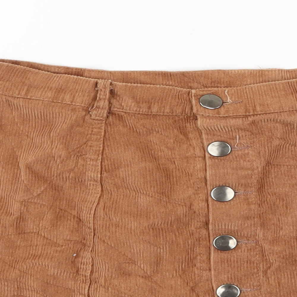 Womens UK Size S Preworn Mini Corduroy Skirt