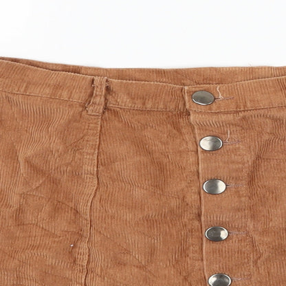 Womens UK Size S Preworn Mini Corduroy Skirt