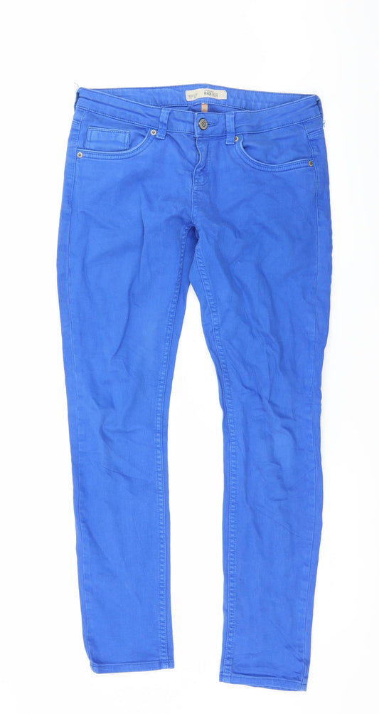 Topshop Womens Blue  Denim Skinny Jeans Size 30 L30 in