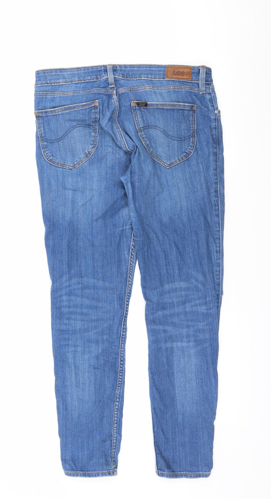 Lee Womens Blue  Denim Skinny Jeans Size 34 L28 in