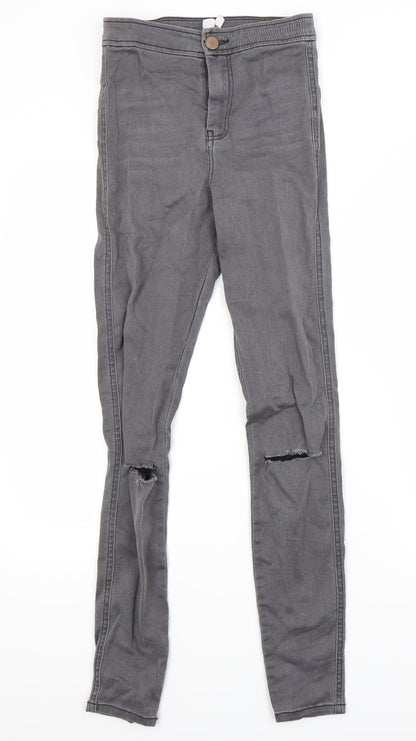 ASOS Womens Grey  Denim Skinny Jeans Size 8 L30 in