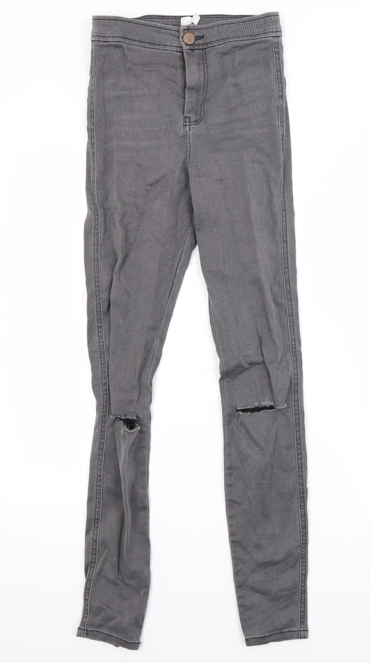 ASOS Womens Grey  Denim Skinny Jeans Size 8 L30 in