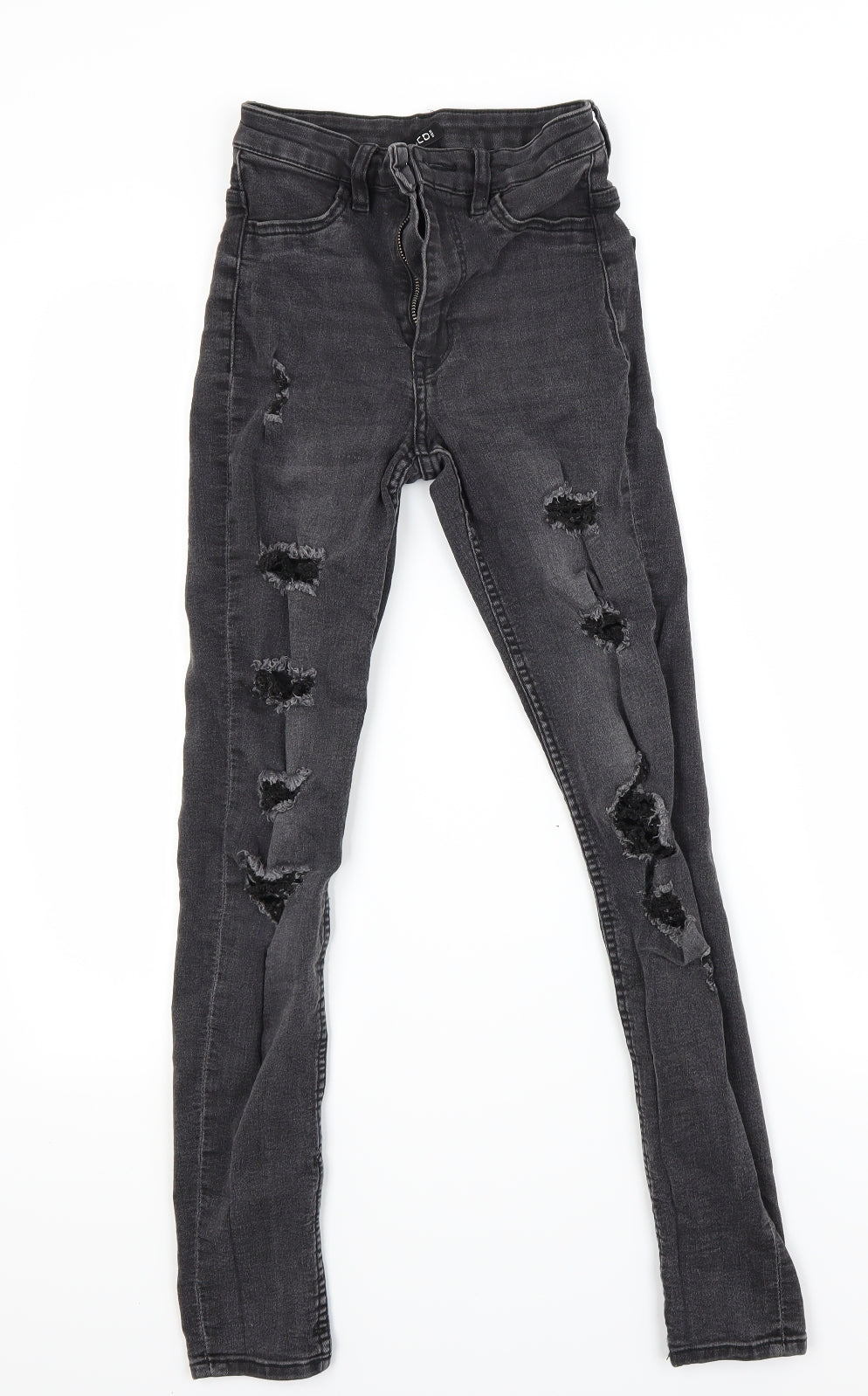 Womens UK Size 4 H&M Regular Fit Skinny Black Jeans