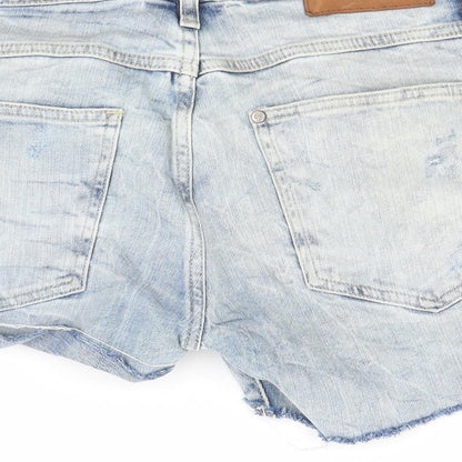 H&M Womens Blue  Denim Cut-Off Shorts Size 32