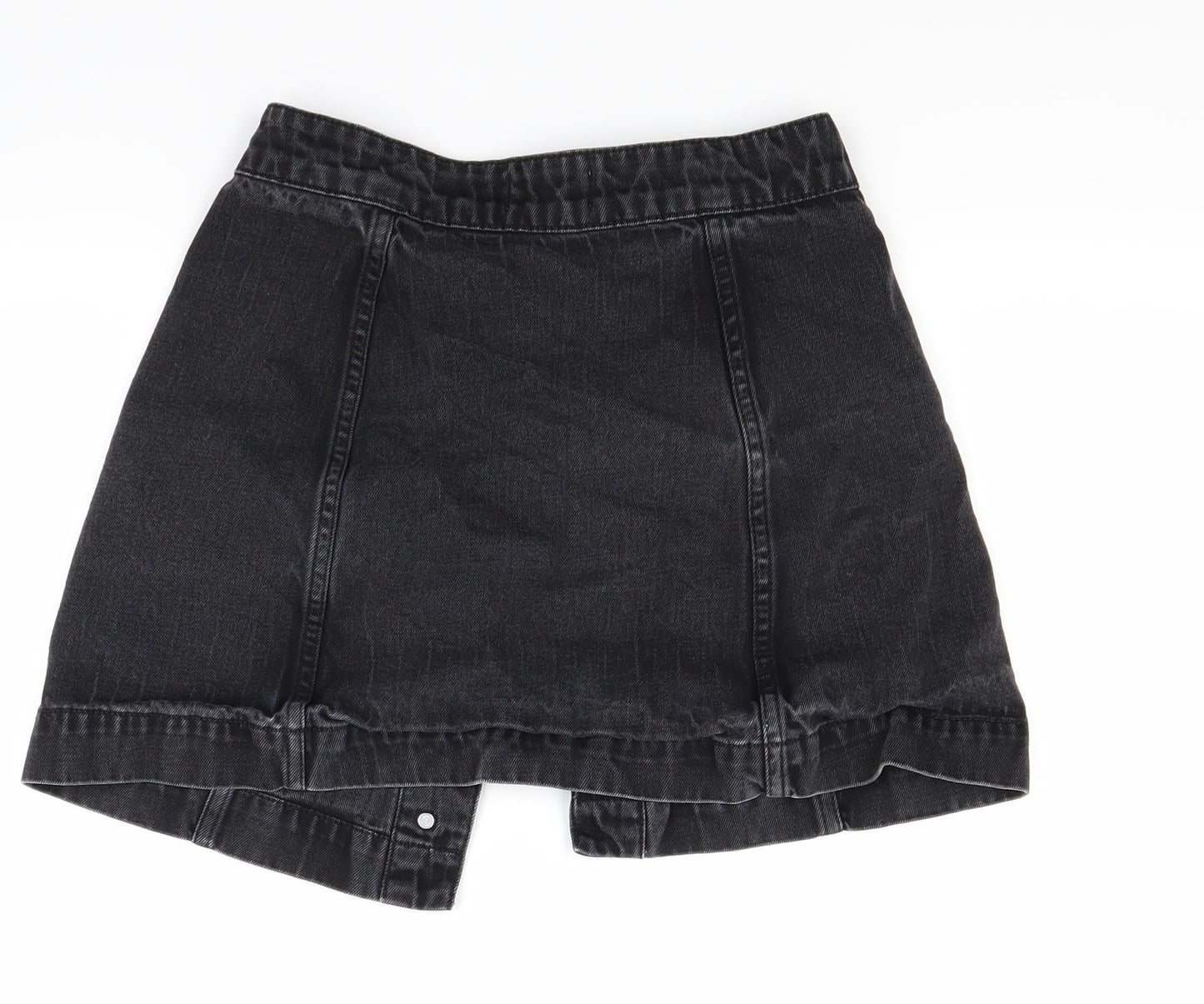 Savida Womens Black  Denim Mini Skirt Size 6