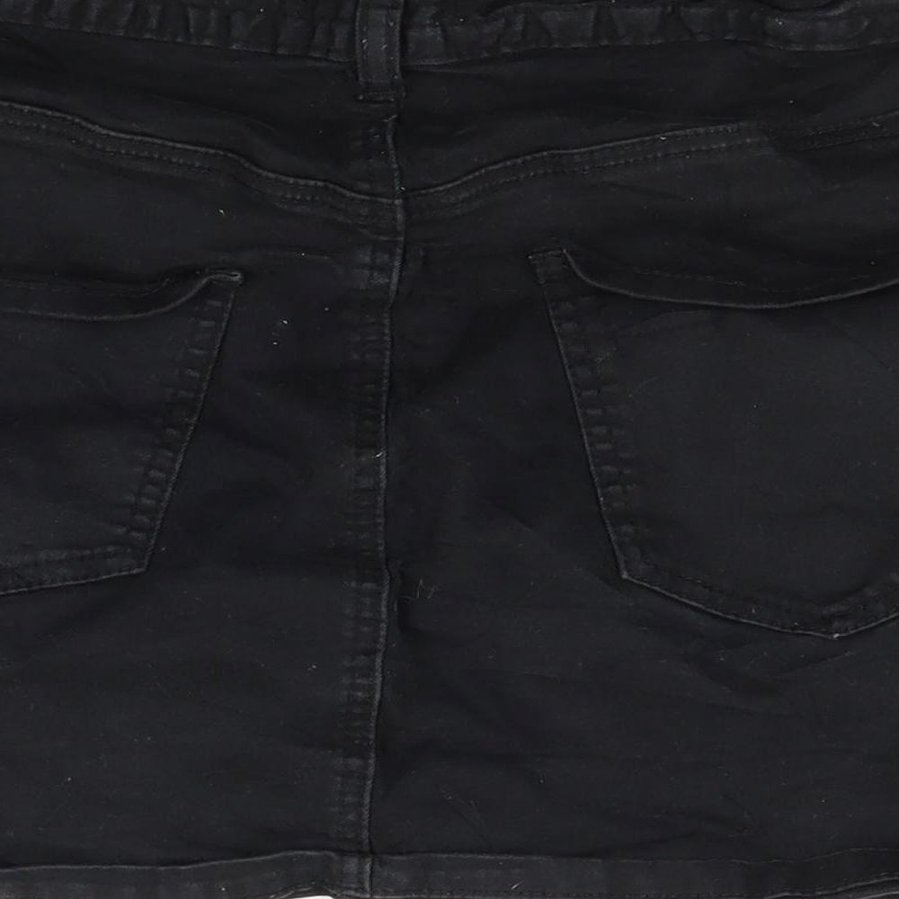 FOREVER 21 Womens Black  Denim Mini Skirt Size 10