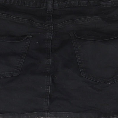 FOREVER 21 Womens Black  Denim Mini Skirt Size 10