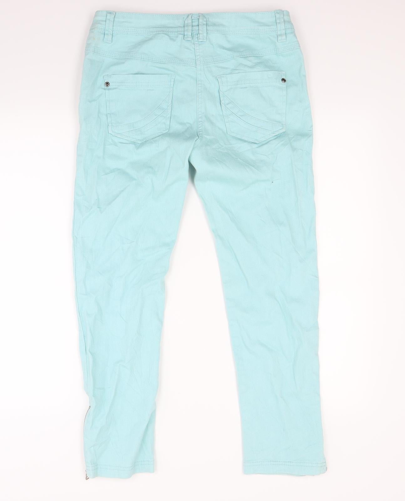 Heart & soul Womens Green  Denim Skinny Jeans Size 10 L27 in