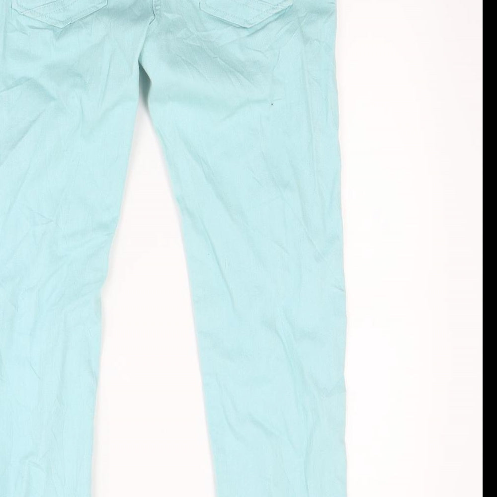 Heart & soul Womens Green  Denim Skinny Jeans Size 10 L27 in