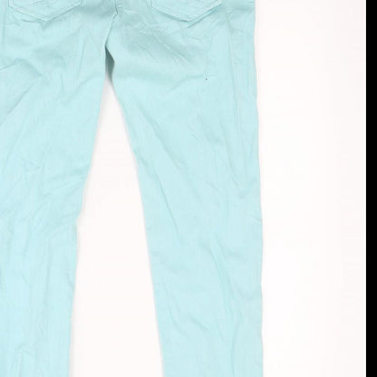 Heart & soul Womens Green  Denim Skinny Jeans Size 10 L27 in
