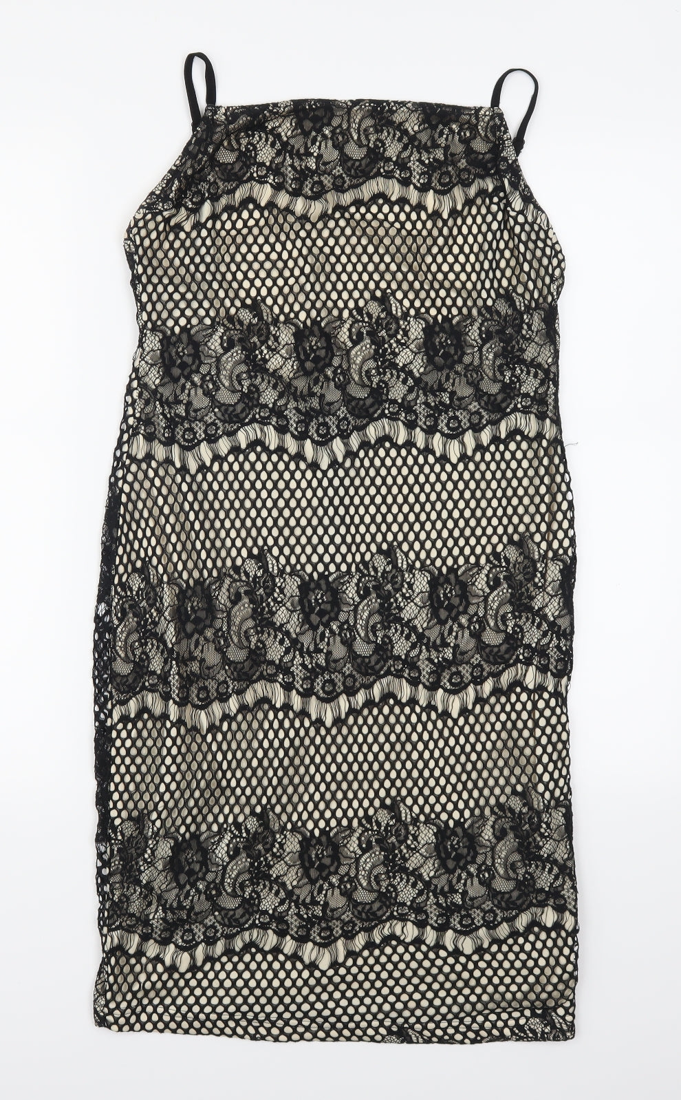 Missguided Womens Beige  Lace Mini  Size 14