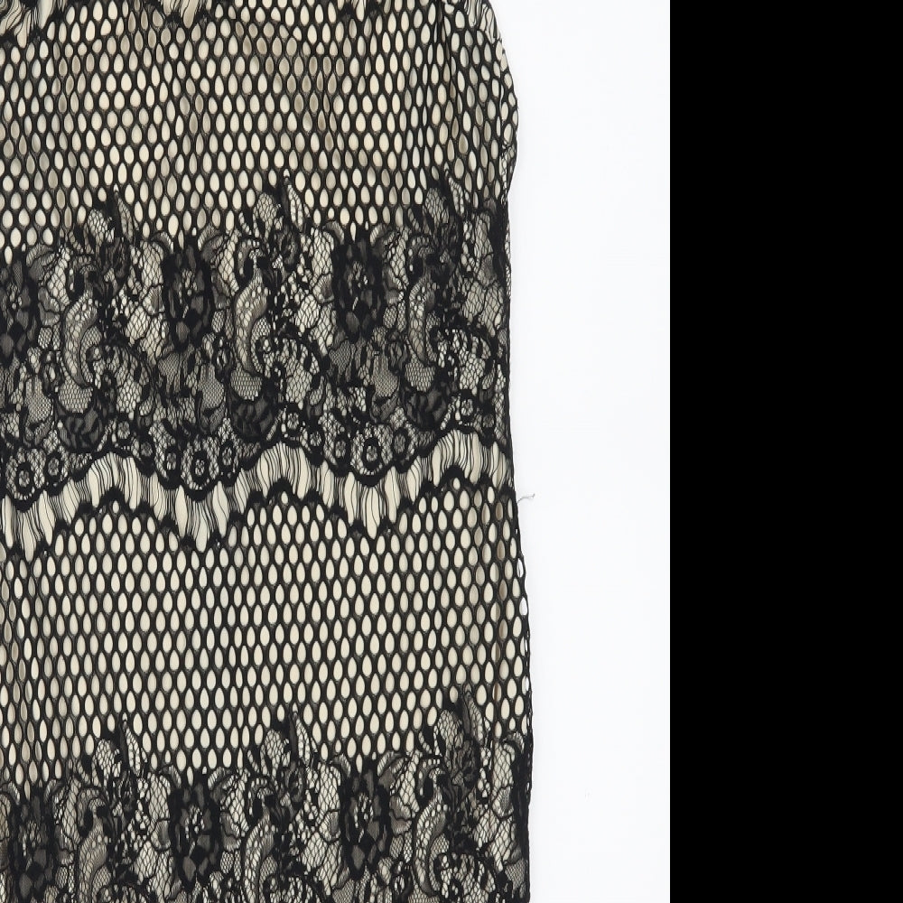 Missguided Womens Beige  Lace Mini  Size 14