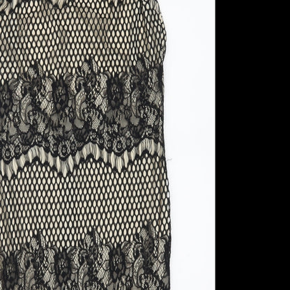 Missguided Womens Beige  Lace Mini  Size 14