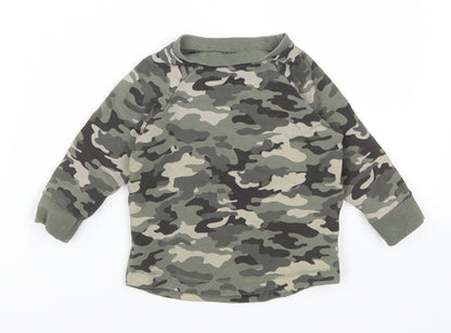 Next Boys Green Camouflage  Basic T-Shirt Size 6-9 Months