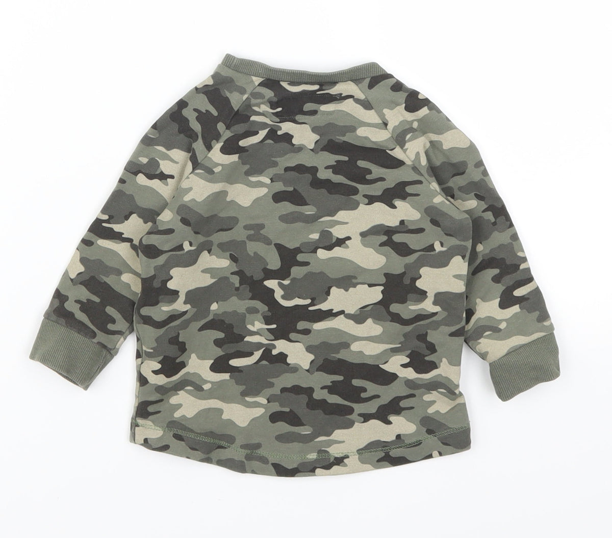 Next Boys Green Camouflage  Basic T-Shirt Size 6-9 Months