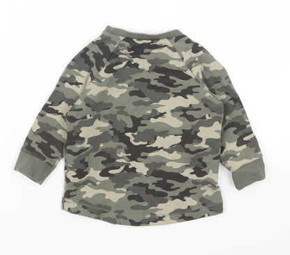 Next Boys Green Camouflage  Basic T-Shirt Size 6-9 Months