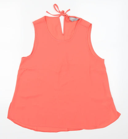 Womens UK Size 10 Dorothy Perkins Pink Basic Tank