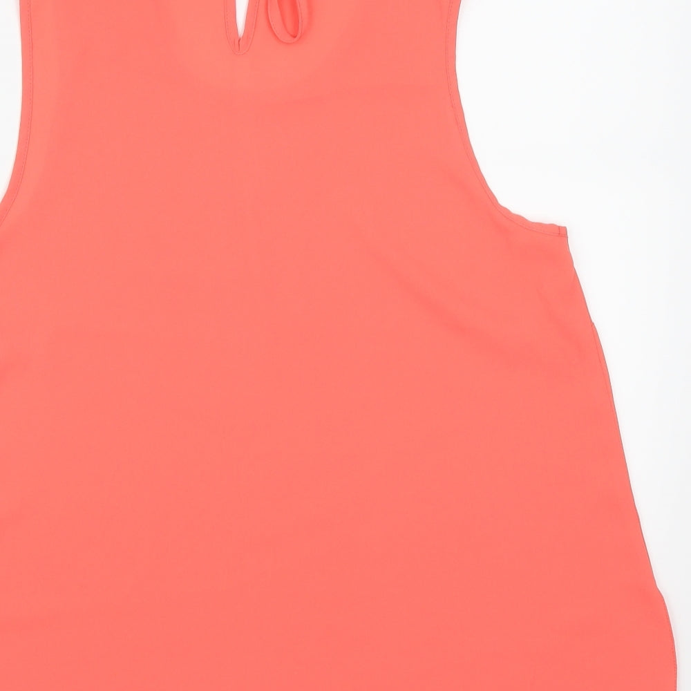 Womens UK Size 10 Dorothy Perkins Pink Basic Tank