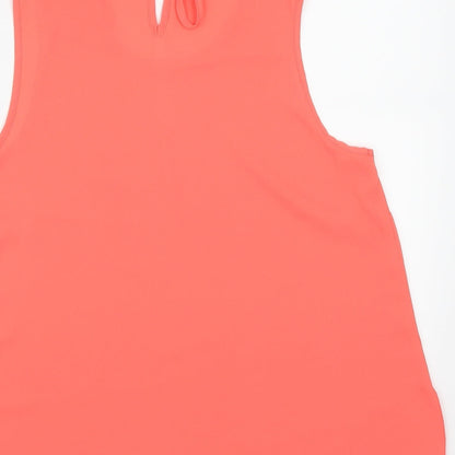 Womens UK Size 10 Dorothy Perkins Pink Basic Tank