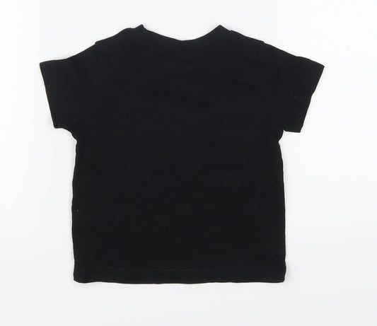 NEXT Boys Black   Basic T-Shirt Size 6-9 Months  - Rad Like Dad