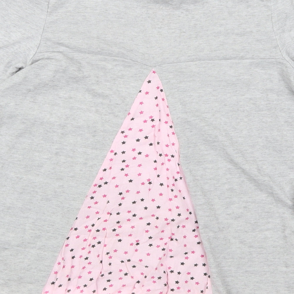 F&F Girls Grey   Basic T-Shirt Size 6-7 Years  - Hot Air Balloon