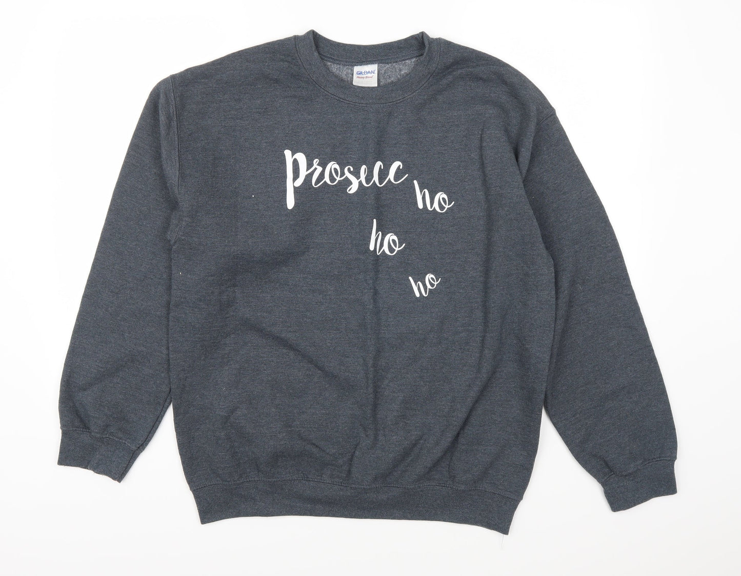 Gildan Womens Blue   Pullover Sweatshirt Size M  - Prosecc Ho Ho Ho Christmas