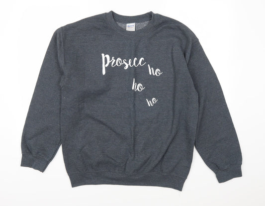 Gildan Womens Blue   Pullover Sweatshirt Size M  - Prosecc Ho Ho Ho Christmas