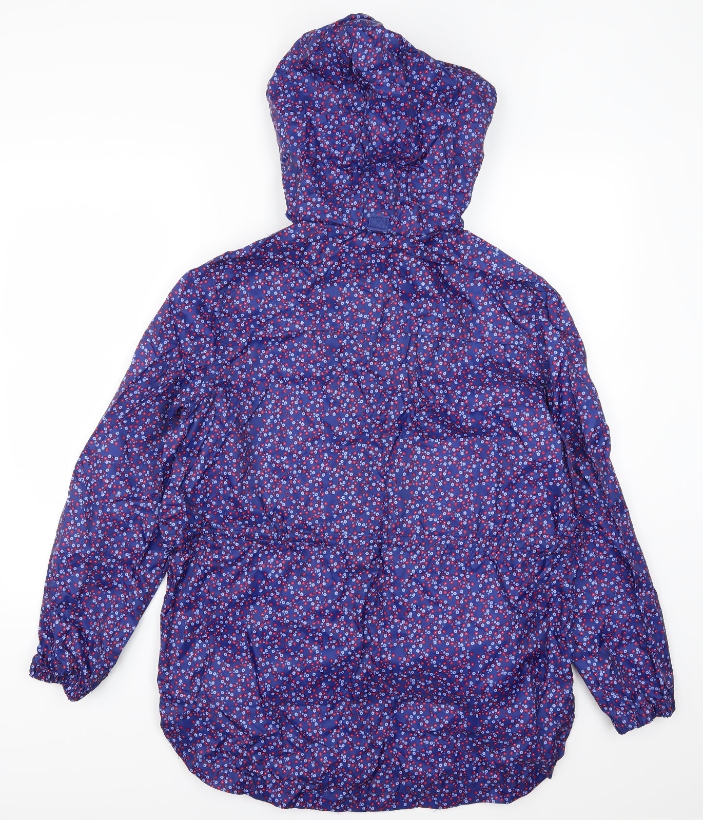 Dunnes Womens Blue Floral  Rain Coat Coat Size M