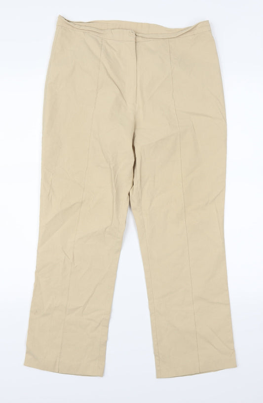 Debenhams Womens Beige   Trousers  Size 12 L25 in