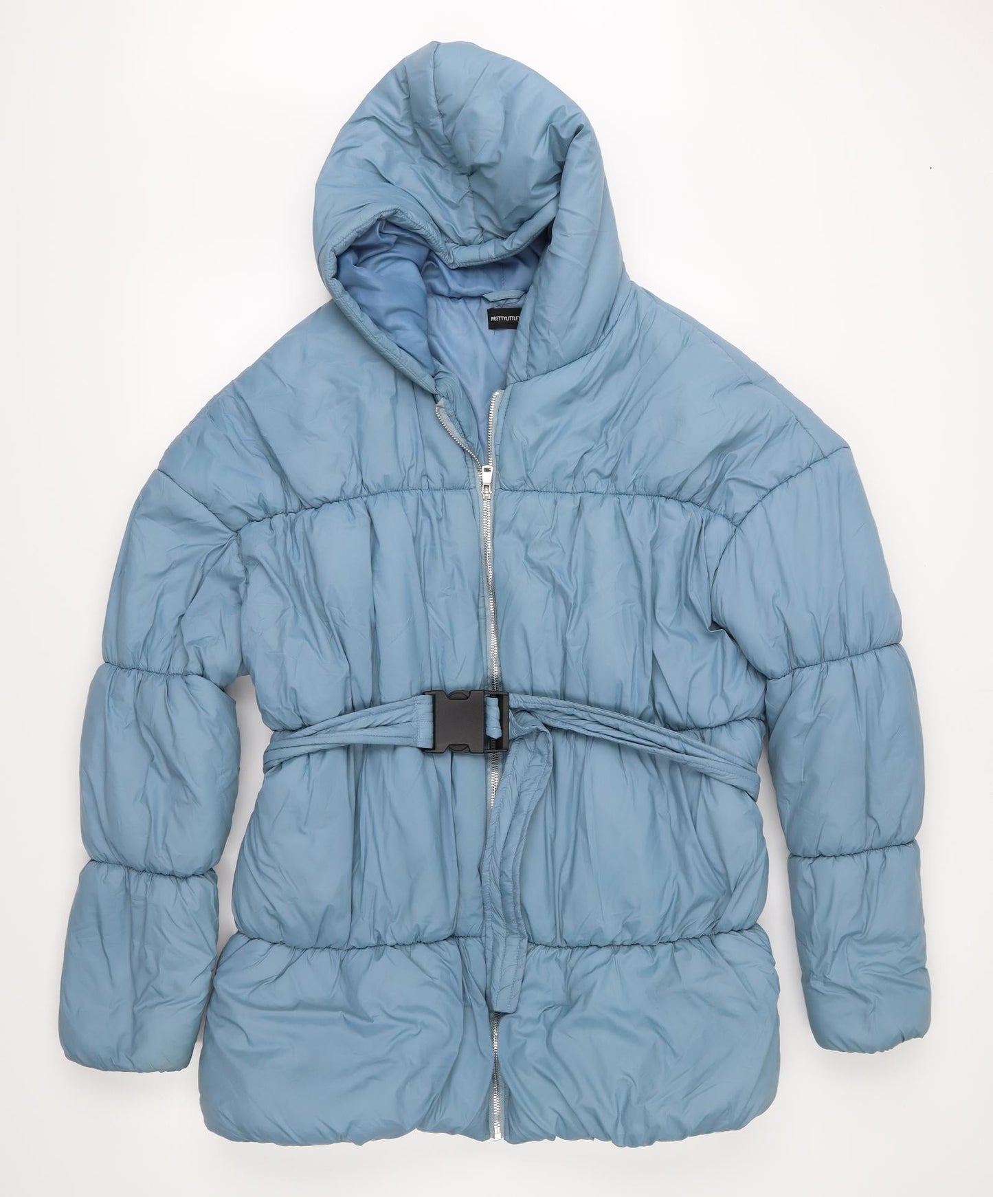Womens UK Size 12 PRETTYLITTLETHING Blue Anorak Coat
