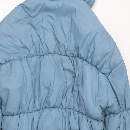 Womens UK Size 12 PRETTYLITTLETHING Blue Anorak Coat