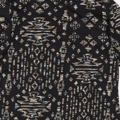 H&M Womens Black Geometric  Basic Blouse Size S