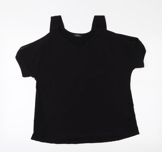 Papaya Womens Black   Basic Blouse Size 12