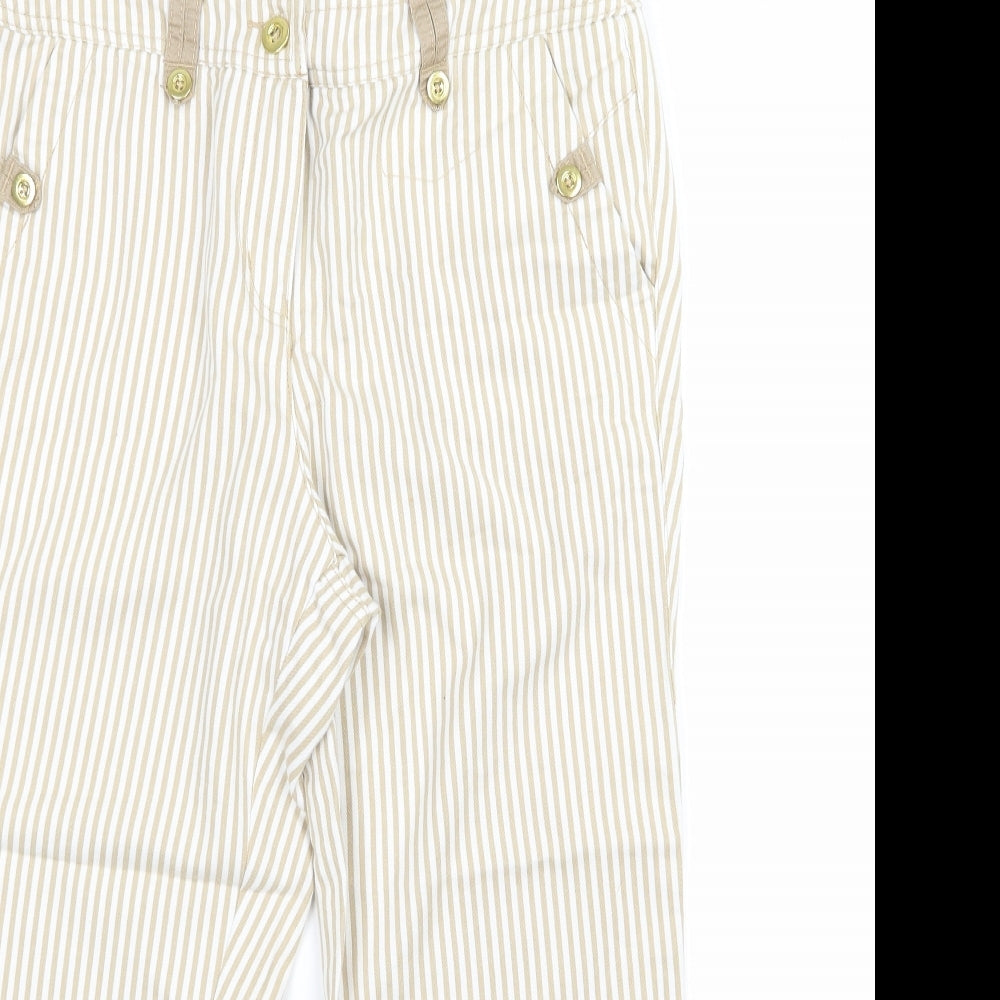 Kaleidoscope Womens Brown Striped Denim Cropped Jeans Size 12 L22 in