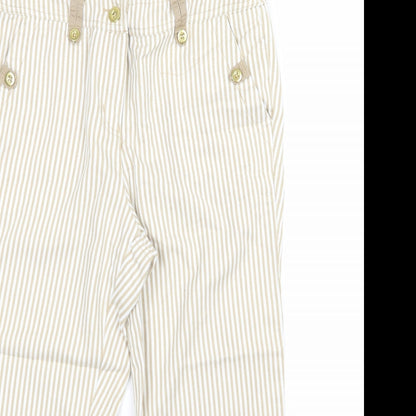 Kaleidoscope Womens Brown Striped Denim Cropped Jeans Size 12 L22 in