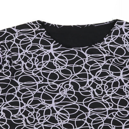 Womens UK Size M Preworn Black Basic T-Shirt