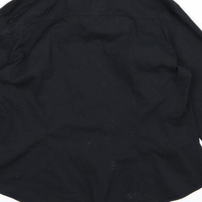 Womens UK Size 12 Marks and Spencer Black Basic Button-Up