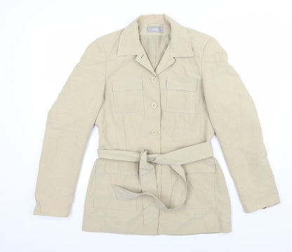 Womens UK Size 10 Wallis Beige Overcoat