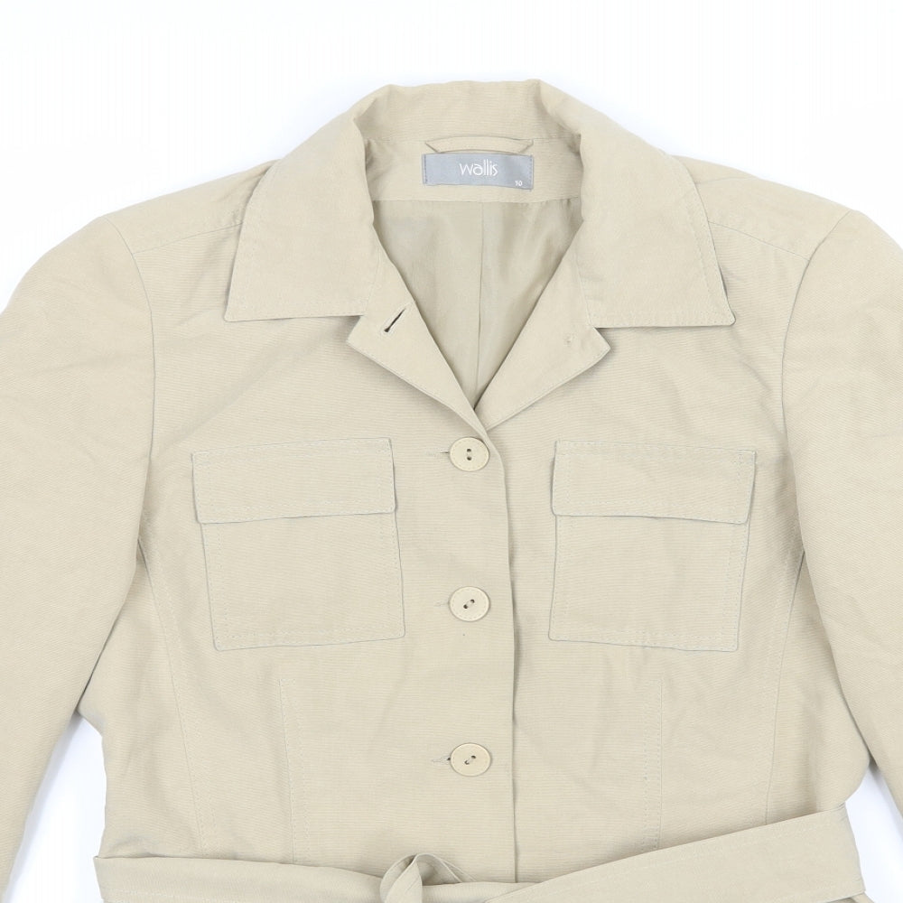 Womens UK Size 10 Wallis Beige Overcoat