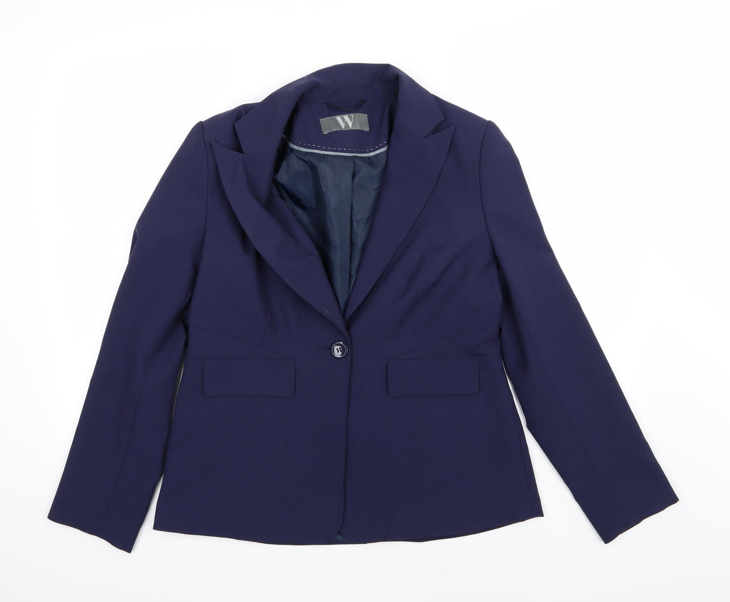 BHS Womens Blue  Rayon Jacket Suit Jacket Size 14