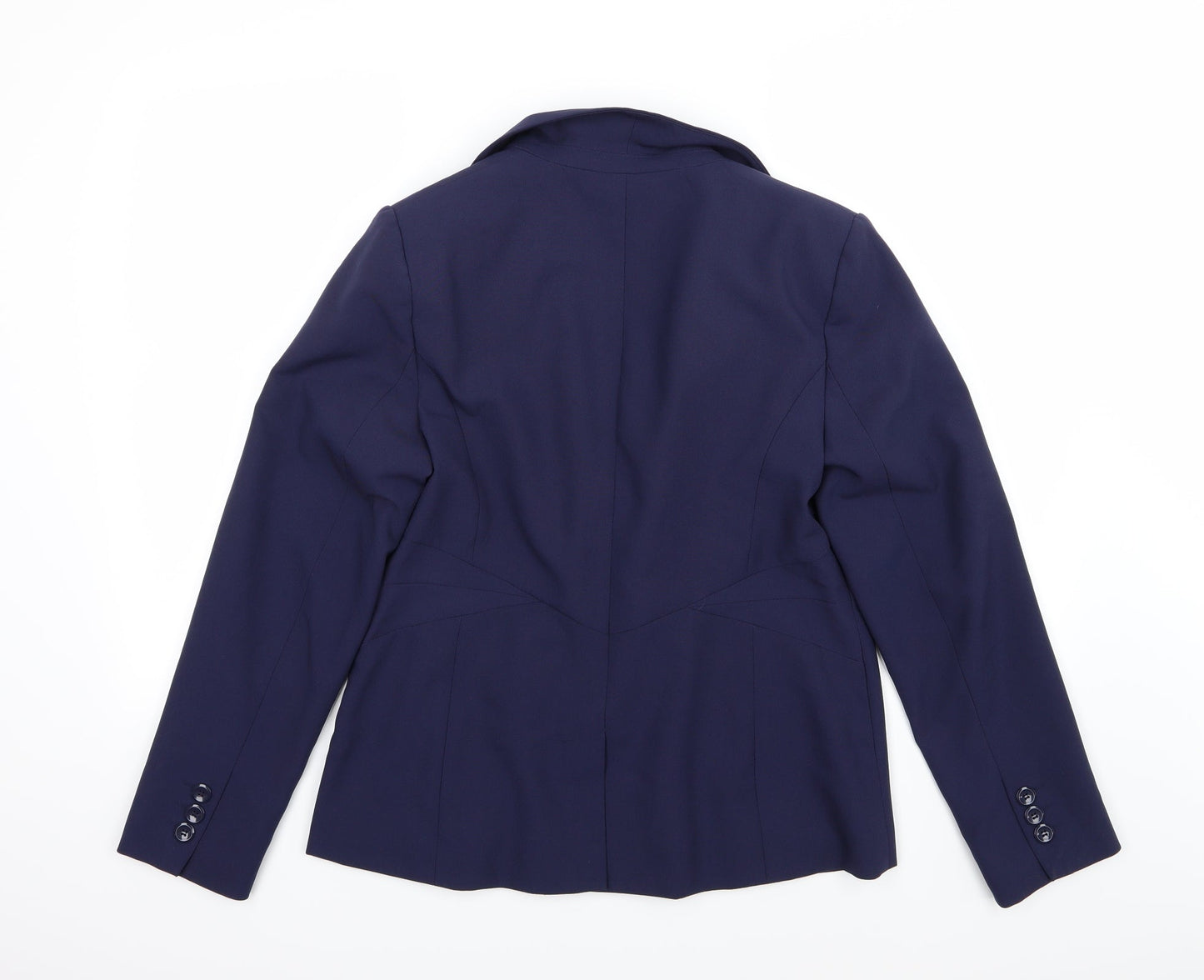 BHS Womens Blue  Rayon Jacket Suit Jacket Size 14